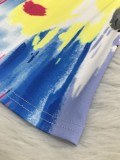 Graffiti Tie-Dye Flared Wide Leg Pants LSD-1818