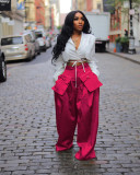 Casual Removable Pockets Wide Leg Pants ZSD-0643