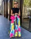 Graffiti Tie-Dye Flared Wide Leg Pants LSD-1818