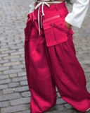 Casual Removable Pockets Wide Leg Pants ZSD-0643