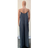 Chain Sling Loose Wide Leg Jumpsuit QYXZ-9160