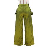 Casual Removable Pockets Wide Leg Pants ZSD-0643