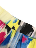 Graffiti Tie-Dye Flared Wide Leg Pants LSD-1818