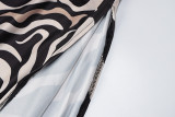 Print Patchwork Backless Sling Split Maxi Dress BLG-D248260A