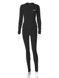 Sport Long Sleeve Pants Slim Two Piece Set BLG-S3914163A