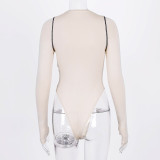 Long Sleeve O Neck Bodysuit BLG-P981119K