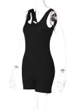 Solid Color U Neck Sport Romper BLG-P2C11423A