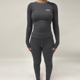 Sport Long Sleeve Pants Slim Two Piece Set BLG-S3914163A