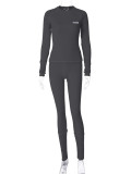 Sport Long Sleeve Pants Slim Two Piece Set BLG-S3914163A