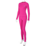 Sport Long Sleeve Pants Slim Two Piece Set BLG-S3914163A
