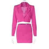 Fashion Short Blazer And Skirt Two Piece Set BLG-S2810079K
