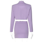 Fashion Short Blazer And Skirt Two Piece Set BLG-S2810079K