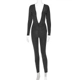 Deep V Neck Backless Jumpsuit BLG-P1C7395A