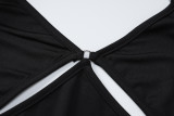Sexy Sling Hollow Out Backless Maxi Dress BLG-D3512725K