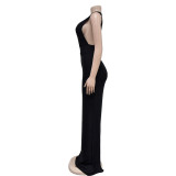 Solid Color Sleeveless Split Maxi Dress BY-6791