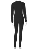 Sport Long Sleeve Pants Slim Two Piece Set BLG-S3914163A