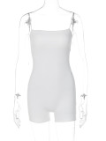 Solid Color Sling Backless Romper BLG-P3211706A