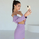 Fashion Short Blazer And Skirt Two Piece Set BLG-S2810079K