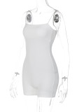 Solid Color Sling Backless Romper BLG-P3211706A
