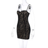 Sexy Slim Backless Sling Mini Dress BLG-D3412476K