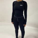 Sport Long Sleeve Pants Slim Two Piece Set BLG-S3914163A