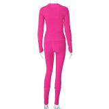 Sport Long Sleeve Pants Slim Two Piece Set BLG-S3914163A
