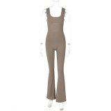Backless Sleeveless Solid Jumpsuit BLG-P3211574A