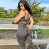 Backless Sleeveless Solid Jumpsuit BLG-P3211574A