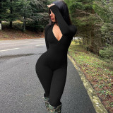 Long Sleeve V Neck Sport Jumpsuit BLG-P3914317A