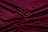 Sexy Backless Tie Up Pleated Maxi Dress BLG-D3914151K