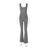 Backless Sleeveless Solid Jumpsuit BLG-P3211574A