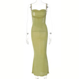 Sexy Sling Backless Slim Maxi Dress BLG-D248399K