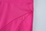 Long Sleeve Slim Hollow Out Three Piece Pants Set BLG-S3813898A