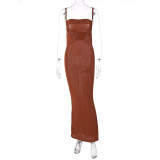 Sexy Sling Backless Slim Maxi Dress BLG-D248399K