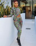 Colorful Knits Long Sleeve Two Piece Pants Set YMEF-51055