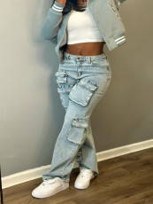 Casual Loose Pockets Jeans CH-88003