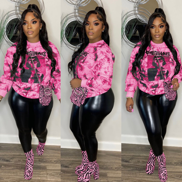 Casual Print Long Sleeve T Shirt YD-8796