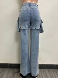 Casual Hollow Out Removable Loose Jeans YMEF-51056