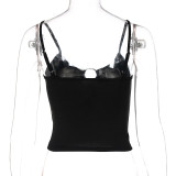 Casual Hollow Out Sling Top BLG-T155178A