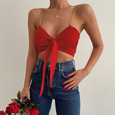 Sexy V Neck Backless Sling Tube Top Tops BLG-T227777K
