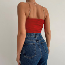 Sexy V Neck Backless Sling Tube Top Tops BLG-T227777K
