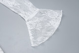 Sexy Hollow Out Lace Splicing Mini Dress BLG-D3B14825K
