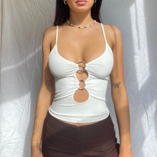 Casual Hollow Out Sling Top BLG-T155178A