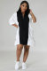 Casual Color Block Loose Midi Dress XHXF-959