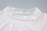 Sexy Hollow Out Lace Splicing Mini Dress BLG-D3B14825K