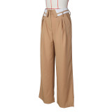 Solid Color Loose Wide Leg Blazer Pants ZSD-0646