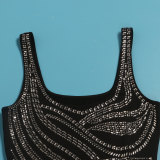 Sexy Hot Drill Split Tight Maxi Dress NY-2931