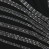 Sexy Hot Drill Split Tight Maxi Dress NY-2931