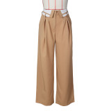 Solid Color Loose Wide Leg Blazer Pants ZSD-0646
