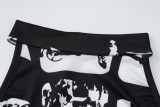 Sexy Print Sleeveless Backless Mini Dress BLG-D3312062A